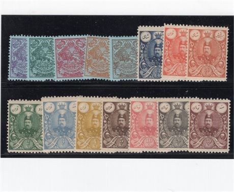 Iran 1907 Scott # 428//444 MNH SCV $388